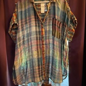 Multicolor Plaid Women's Top